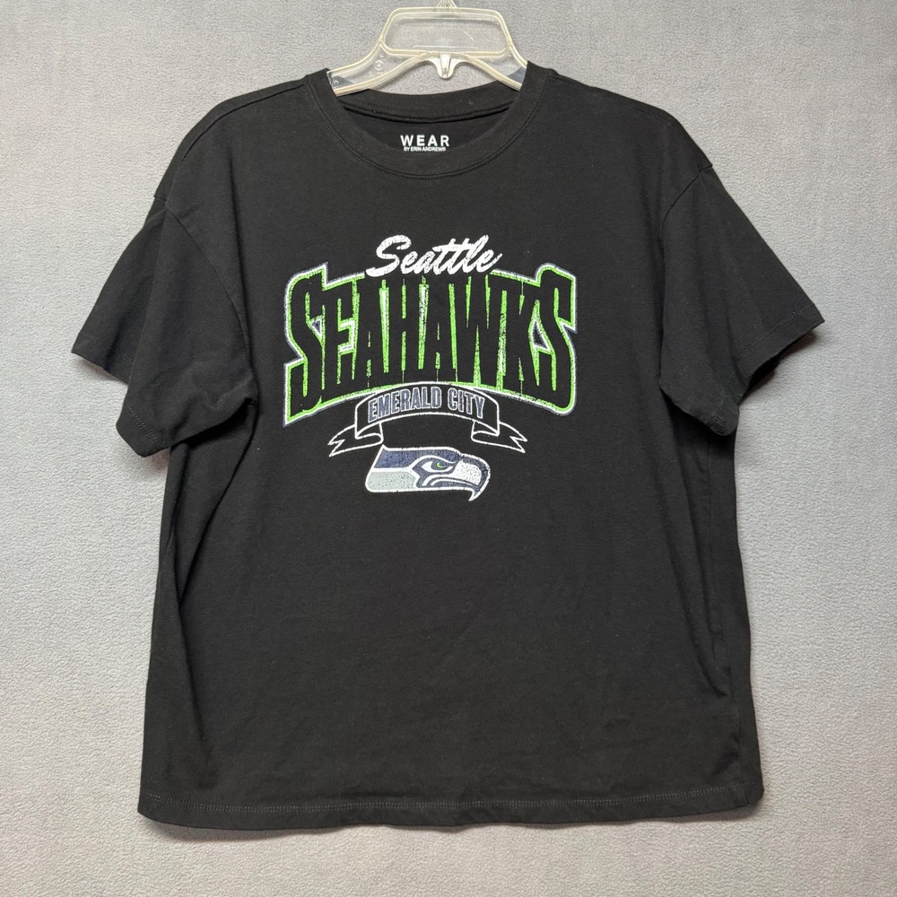 Seattle Seahawks WEAR by Erin Andrews Emerald City Graphic T-Shirt Large Black